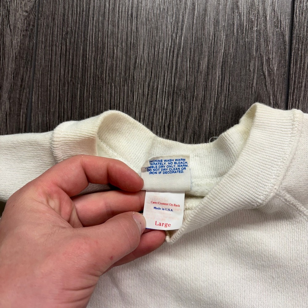 Vintage Disney Mickey's 60th Birthday Large Sweatshirt 1928-1988 White USA Made - Picture 4 of 9